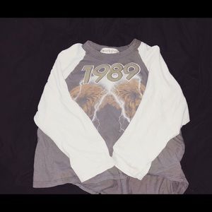 PACSUN crop 3/4 sleeve top